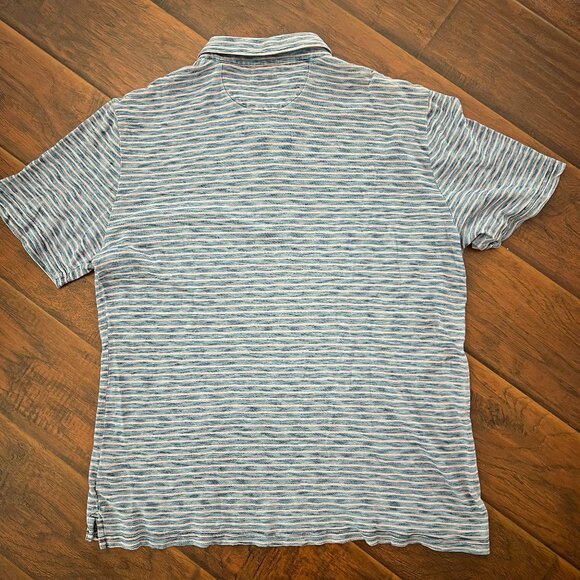 Faherty Men’s salt wash Indigo Polo XL - Picture 6 of 7